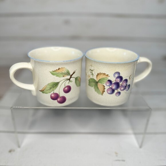 Set of 2 Savior Vivre Lucious Coffee Tea Mug with Saucer Fruit Motif JJ017 - Picture 3 of 12